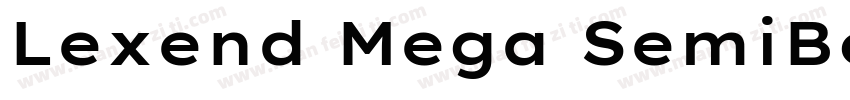 Lexend Mega SemiBold字体转换
